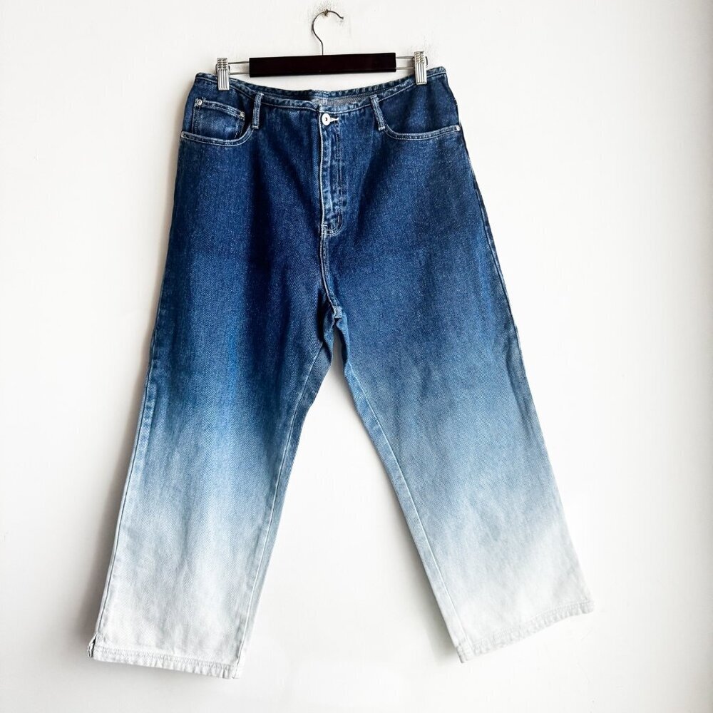 Vintage L.A. Blues Ombre Cropped Wide Leg Jeans 14